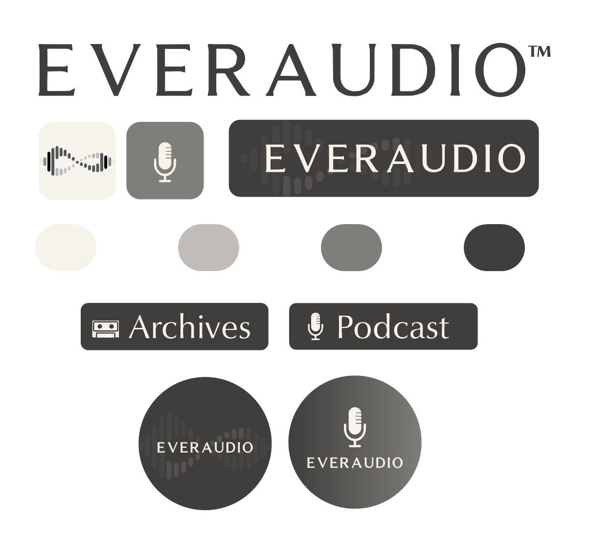 EverAudio brand-development concept board